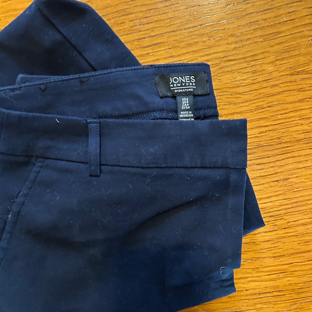 Jones New York Signature Navy Blue Dress Pants Size 4
